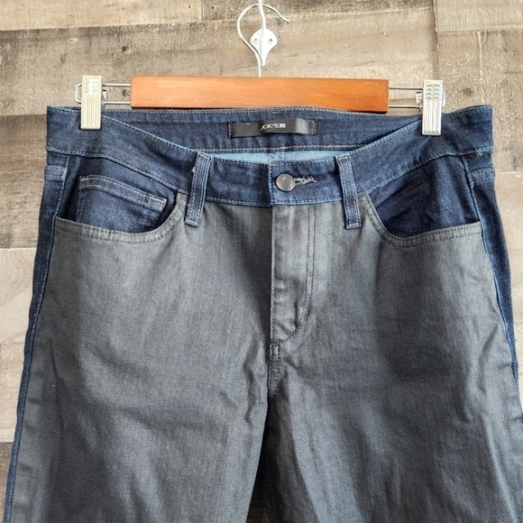 JOE'S Jeans Sandra Black Navy Blue Wax Coated Color Block Skinny Stretch sz 30 - Picture 3 of 10